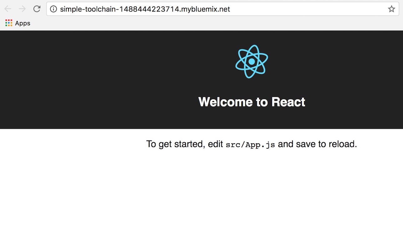 Sample React App.